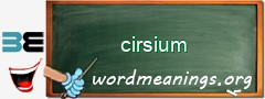 WordMeaning blackboard for cirsium